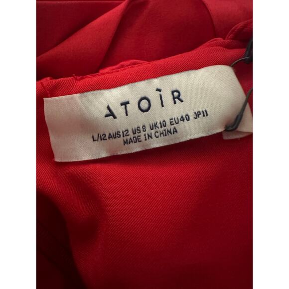 NEW Atoir REVOLVE Red Mini Dress Size 8 Camilla Photoshoot Bows Unique Birthday - Picture 7 of 11